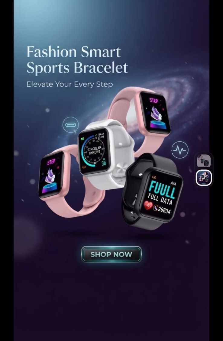 Dubai, Watches, AED 80,  Y68 Bluetooth Smart Watch & Fitness Tracker (Brand New)
