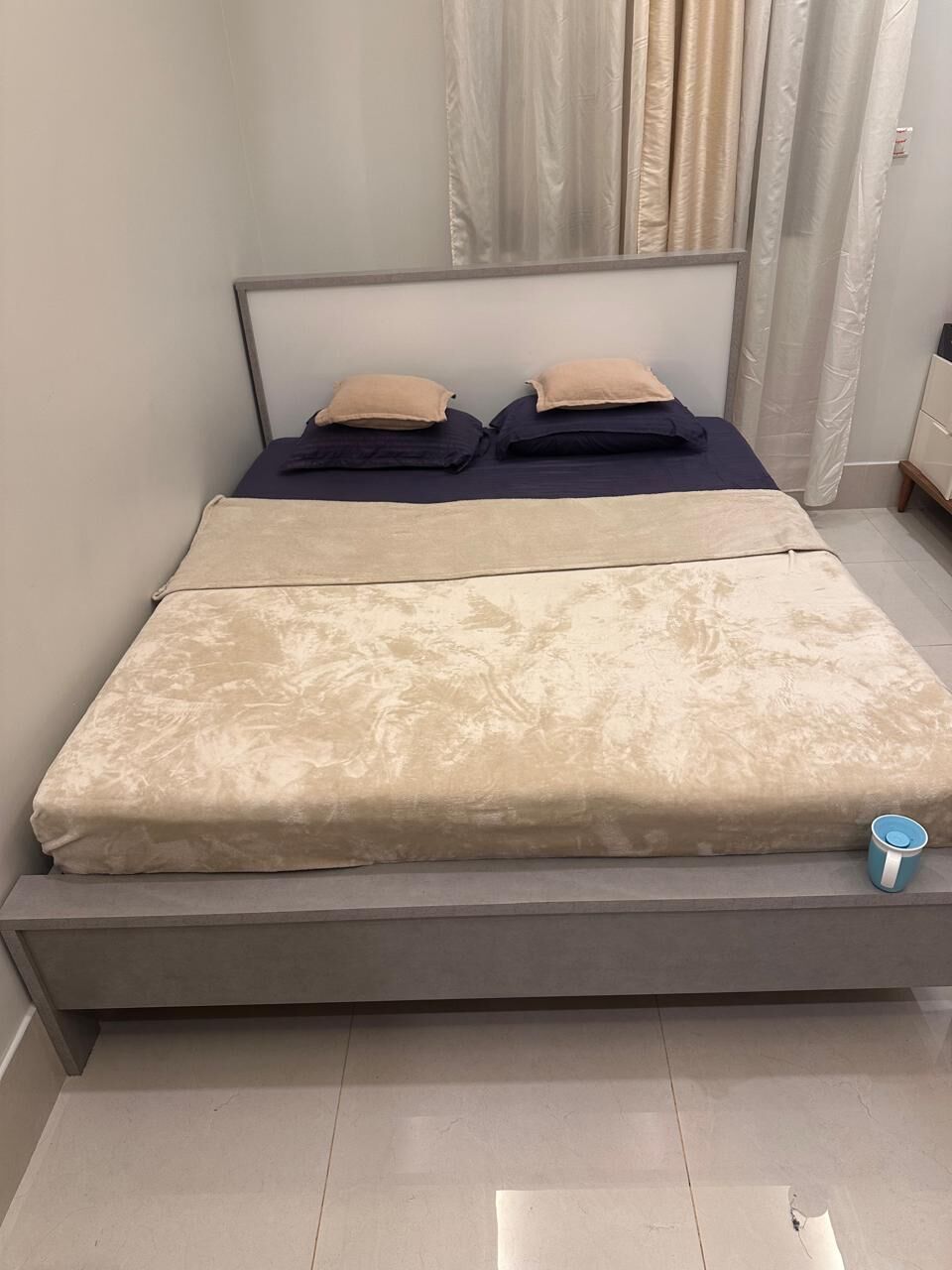Riyadh, Furniture, SAR 700,  160x200 Bed & Matress - Pan Home