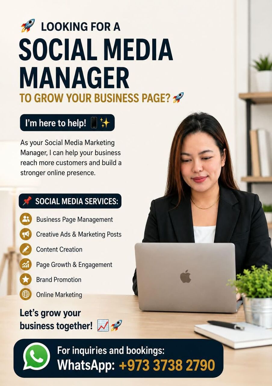 Manama, Job Seekers, Social Media Marketing Available