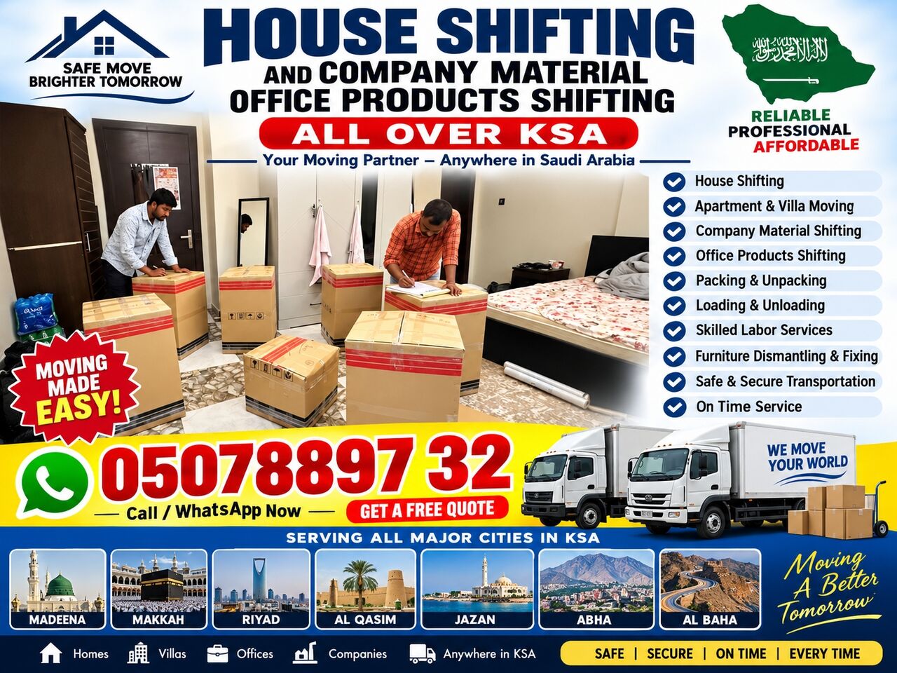 Jubail, Labor/Moving, House Shifting And Company Material Office Products Shifting All KSA Khobar Dammam Alkhasa