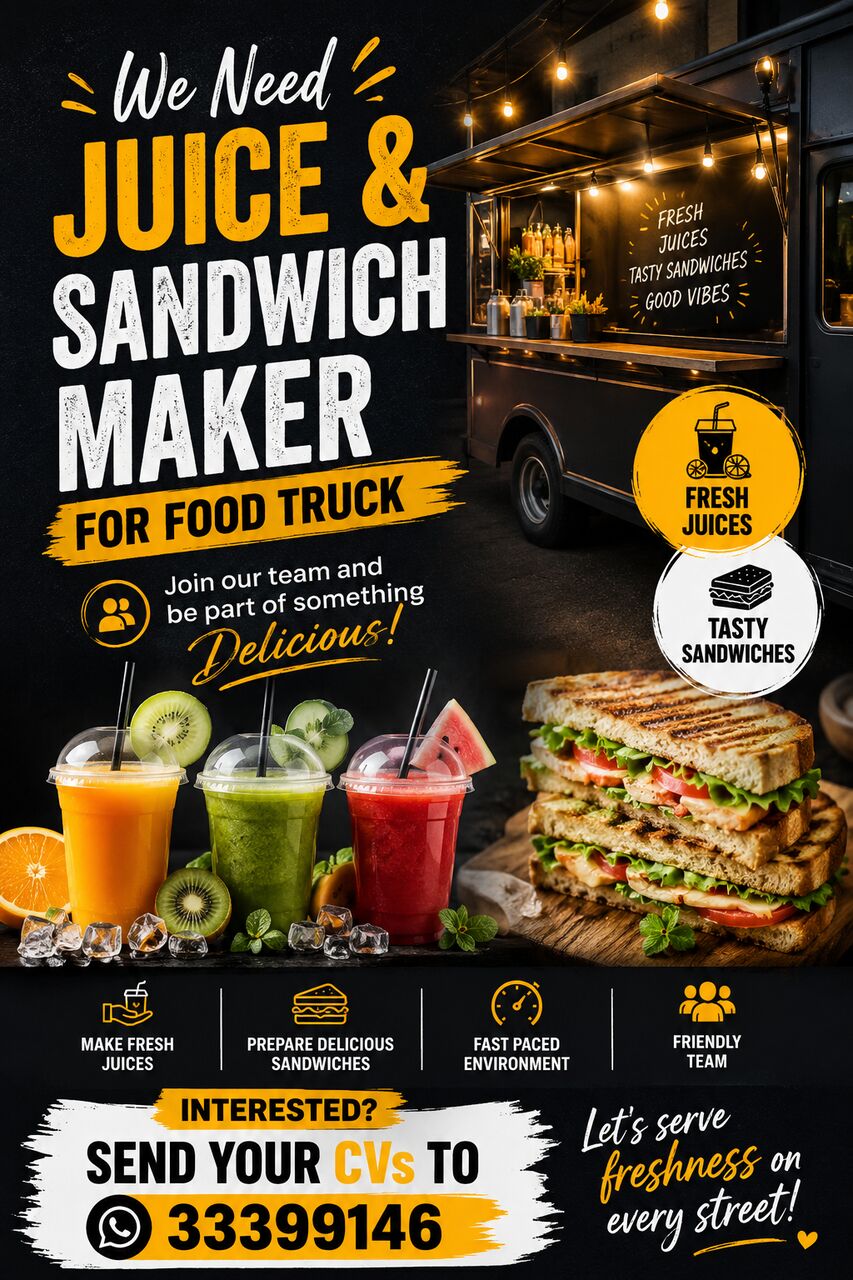 Hamala, Jobs, We Need Juice & Sandwich Making Staffs