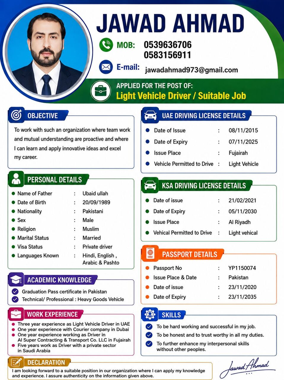 Al Malaz, Job Seekers, Need Driver Job
