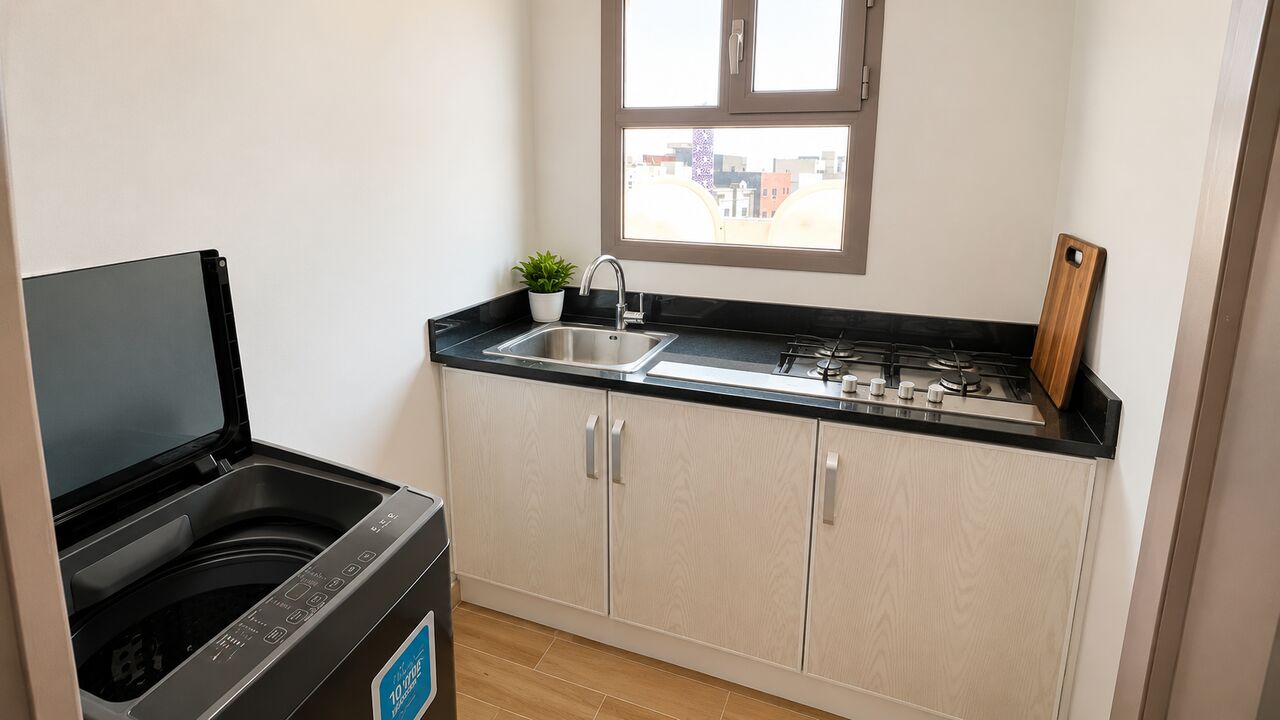 Tubli, Apartments, Flats, Houses & Villas, BHD 180/month,  Furnished,  Studio,  55 Sq. Meter,  Furnished Studio For Rent In Tubli Inclusive EWA