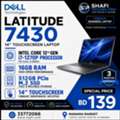 BHD 139,  Dell Latitude 7430 14" Touchscreen , Intel Core I7-12th Gen, 16GB RAM, 512 Intel Cor