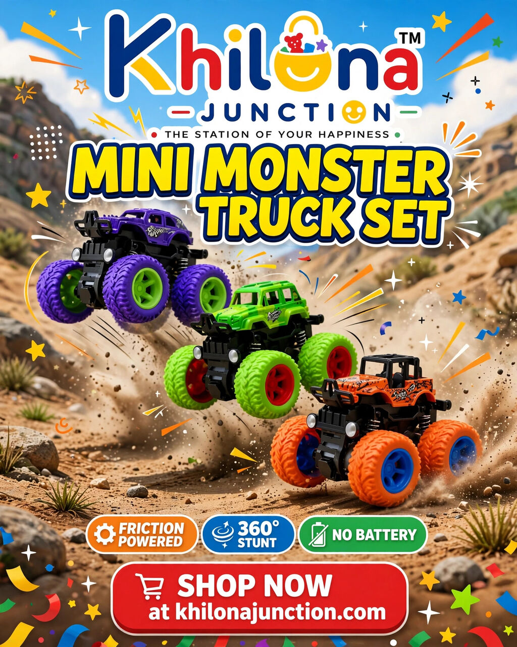 New Delhi, Toys & Games, INR 270,  Mini Monster Truck Toys | Fun Toy Trucks For Kids