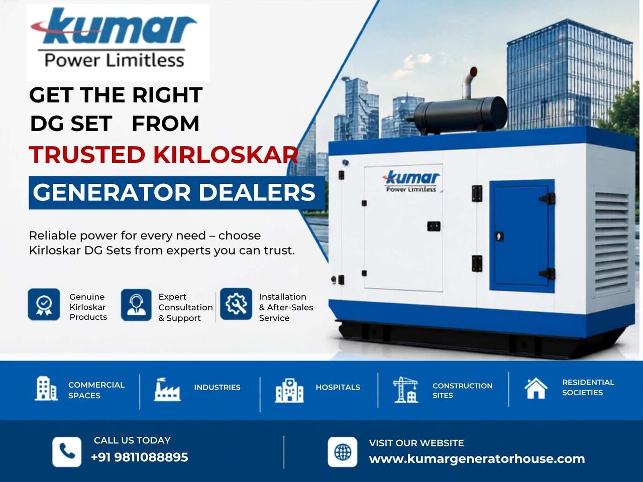 New Delhi, Industrial Machinery, Get The Right DG Set From Trusted Kirloskar Generator Dealers