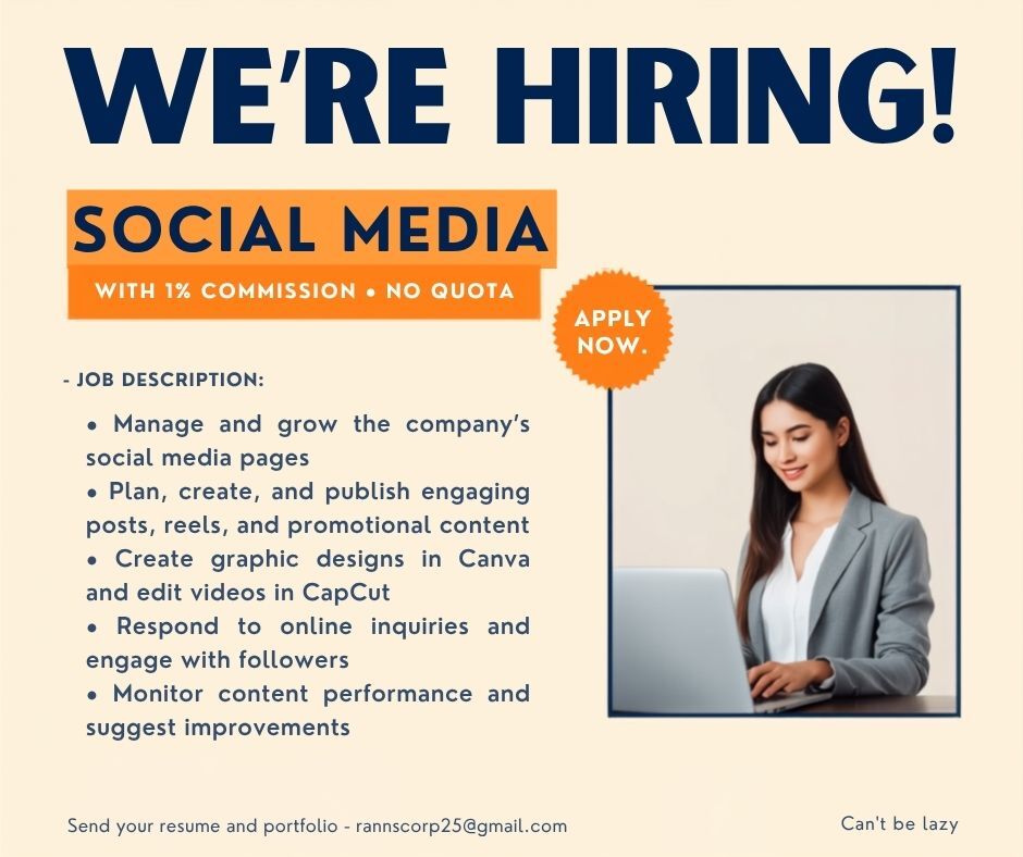 Manila, Jobs, SOCIAL MEDIA MARKETER