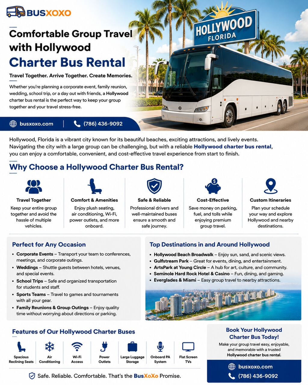 Austin, Travel, Comfortable Group Travel With Hollywood Charter Bus Rental