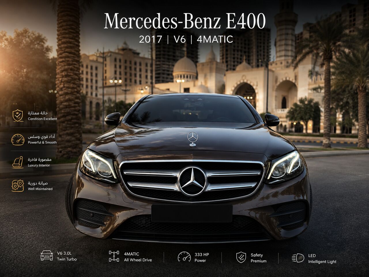 Al Rawdah, Vehicles, Cars & Trucks , SAR 105000,  Mercedes-Benz E400,  2017,  Automatic,  175000 KM,