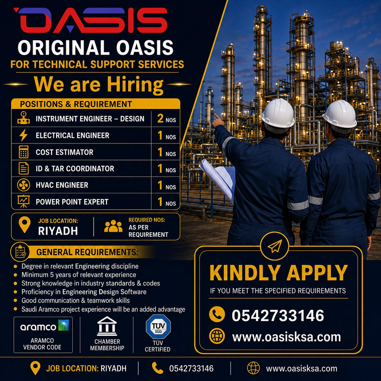 Jubail, Jobs, MULTIPLE VACANCIES