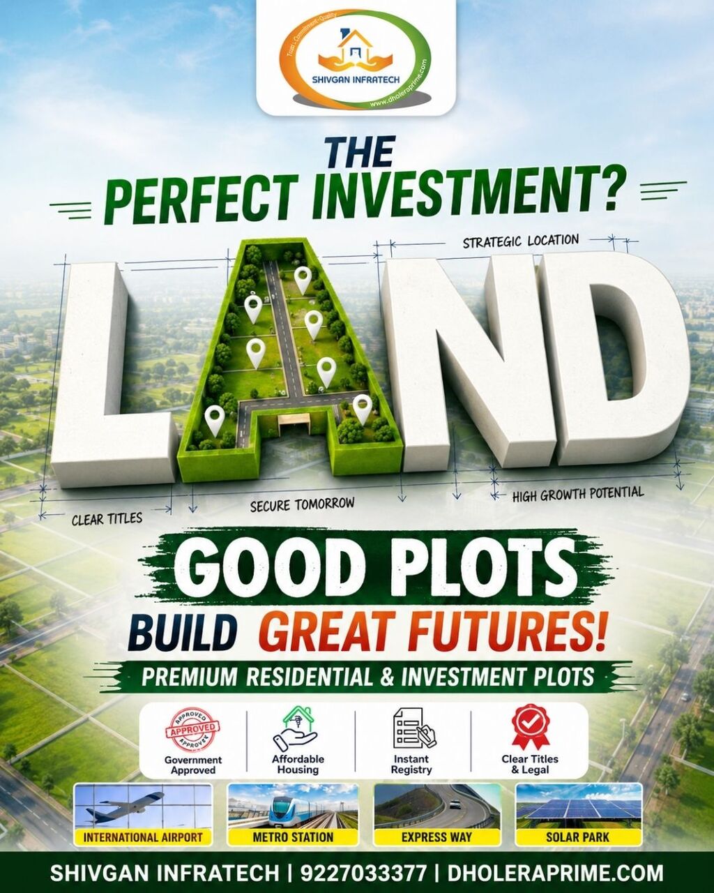 Ahmedabad, Residential Plots, Most Trusted Developer For Dholera Investments