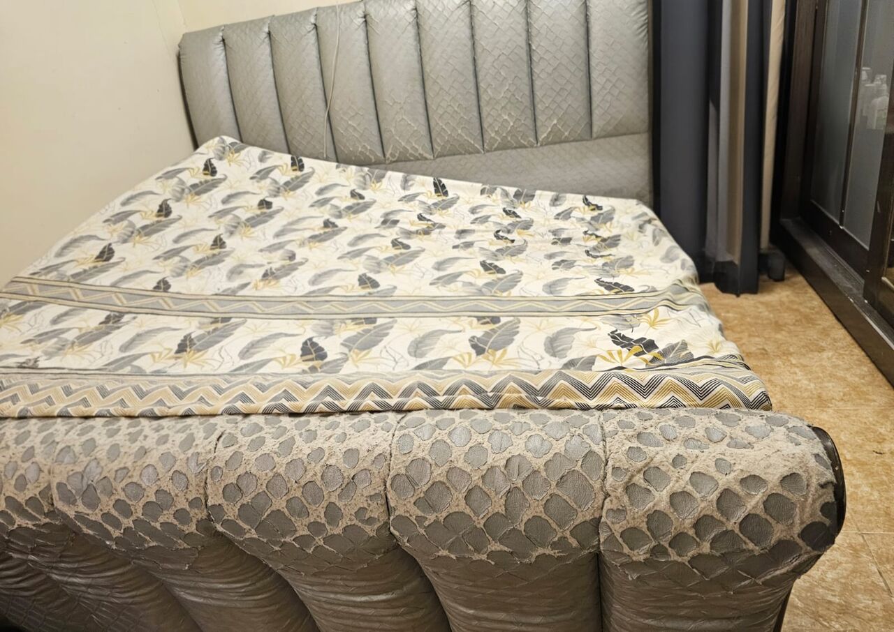 Dammam, Furniture, SAR 1,  Solid Wood Super King Size Bed - Needs Repair
