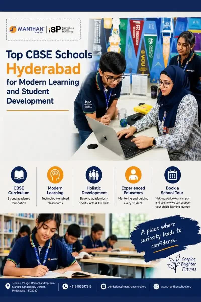 Hyderabad, Education, Top CBSE Schools Hyderabad For Modern Learning And Student Development