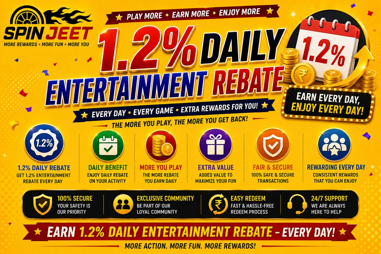 Mumbai, Sports, Spinjeet 1.2% Daily Entertainment Rebate &ndash; Discover Rebate Opportunities