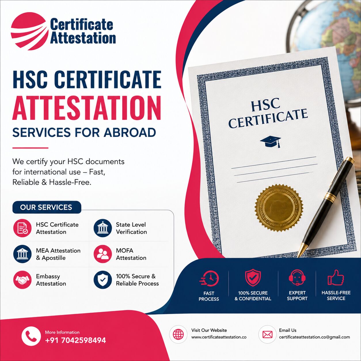 Mumbai, Legal, HSC Certificate Attestation Services For Abroad
