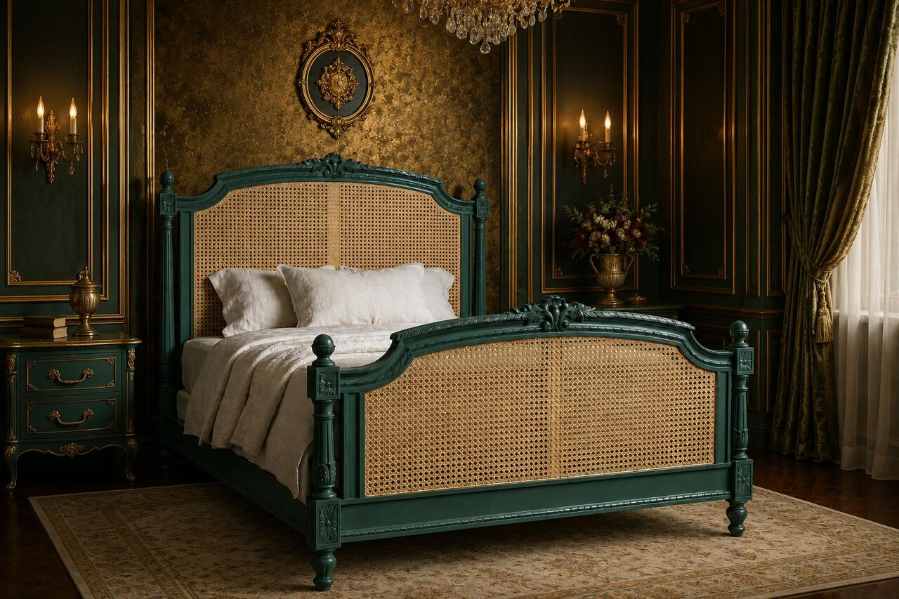 Mumbai, Furniture, INR 200000,  Versailles Louis XVI Caned Bed | Handcrafted French Furniture