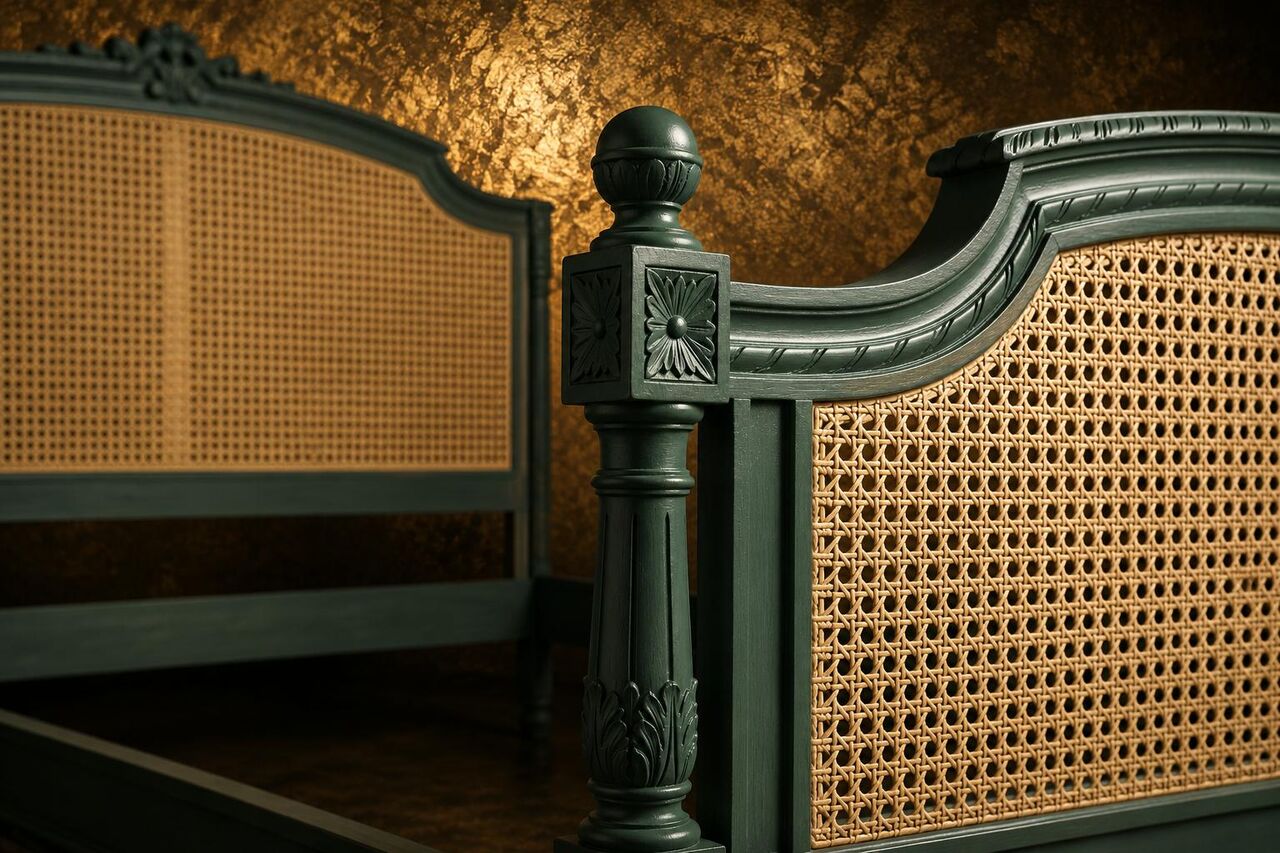Mumbai, Furniture, INR 200000,  Versailles Louis XVI Caned Bed | Handcrafted French Furniture