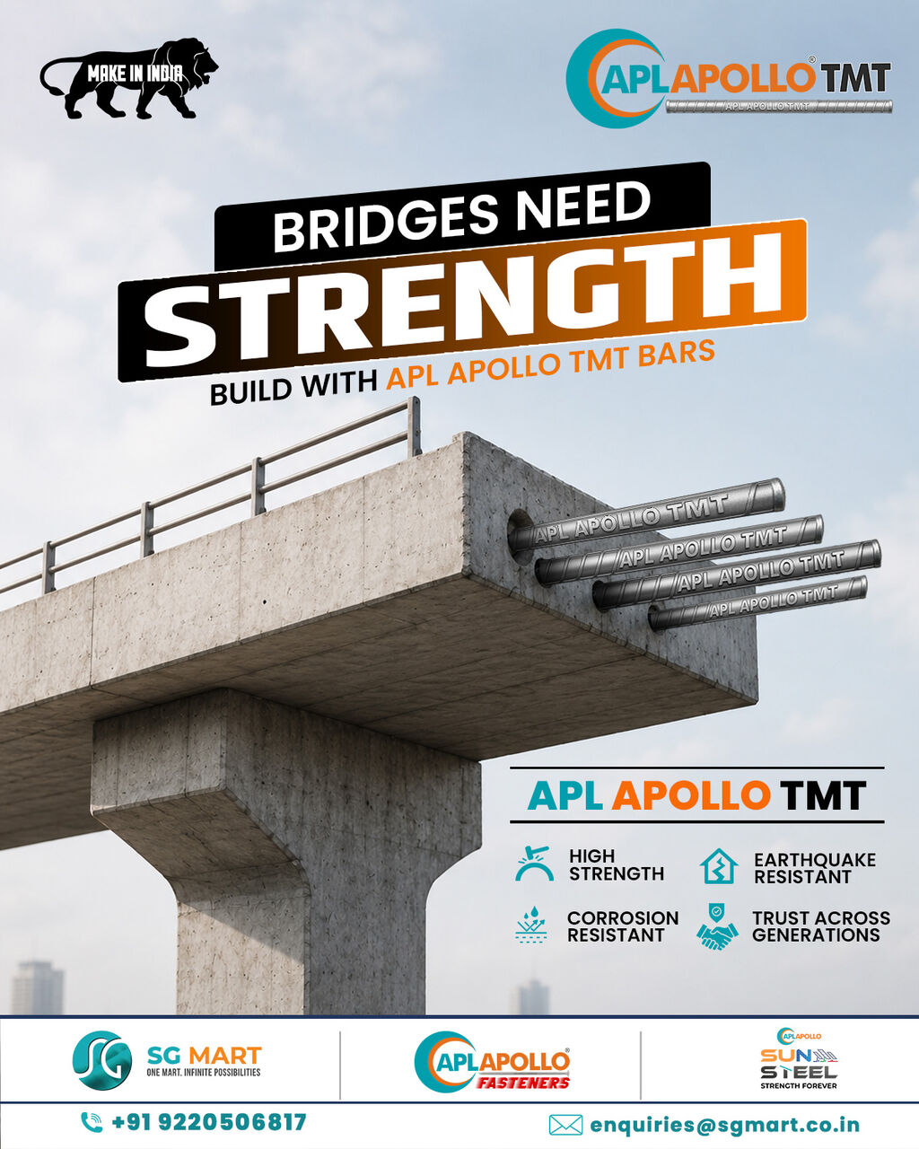 Hyderabad, Materials, INR 5000,  Buy APL APOLLO INFRA 550D TMT BARS