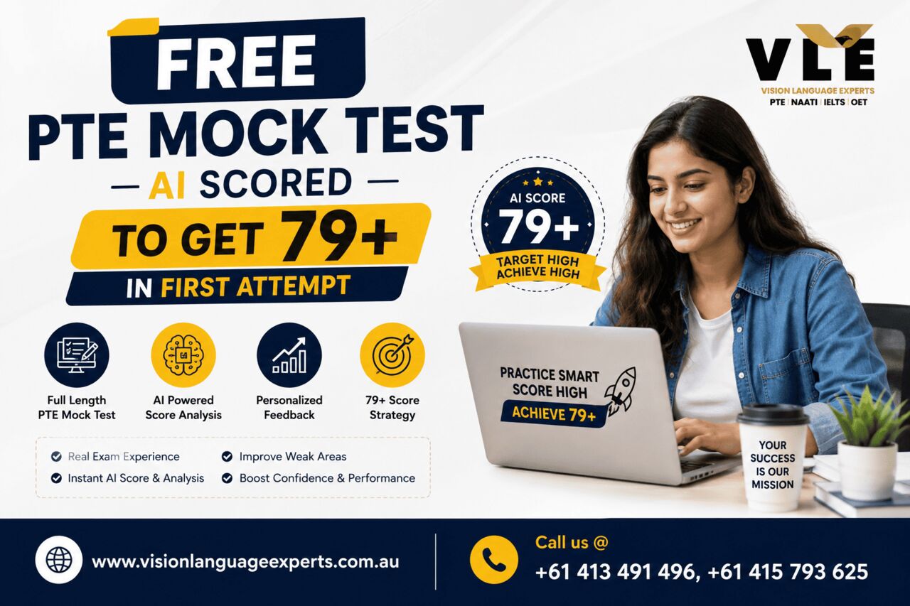 Sydney, Lessons Wanted, Free PTE Mock Test For 79+ Score Preparation