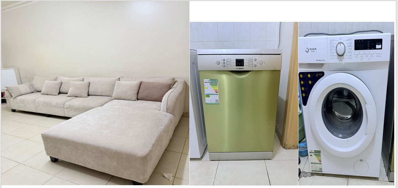 Riyadh, Household Items, SAR 10625,  HouseHold (Sofa, TV 65&rdquo;, Washing Machine, Fridge, Bed Set&hellip; Etc Items For Sale Due To EXIT