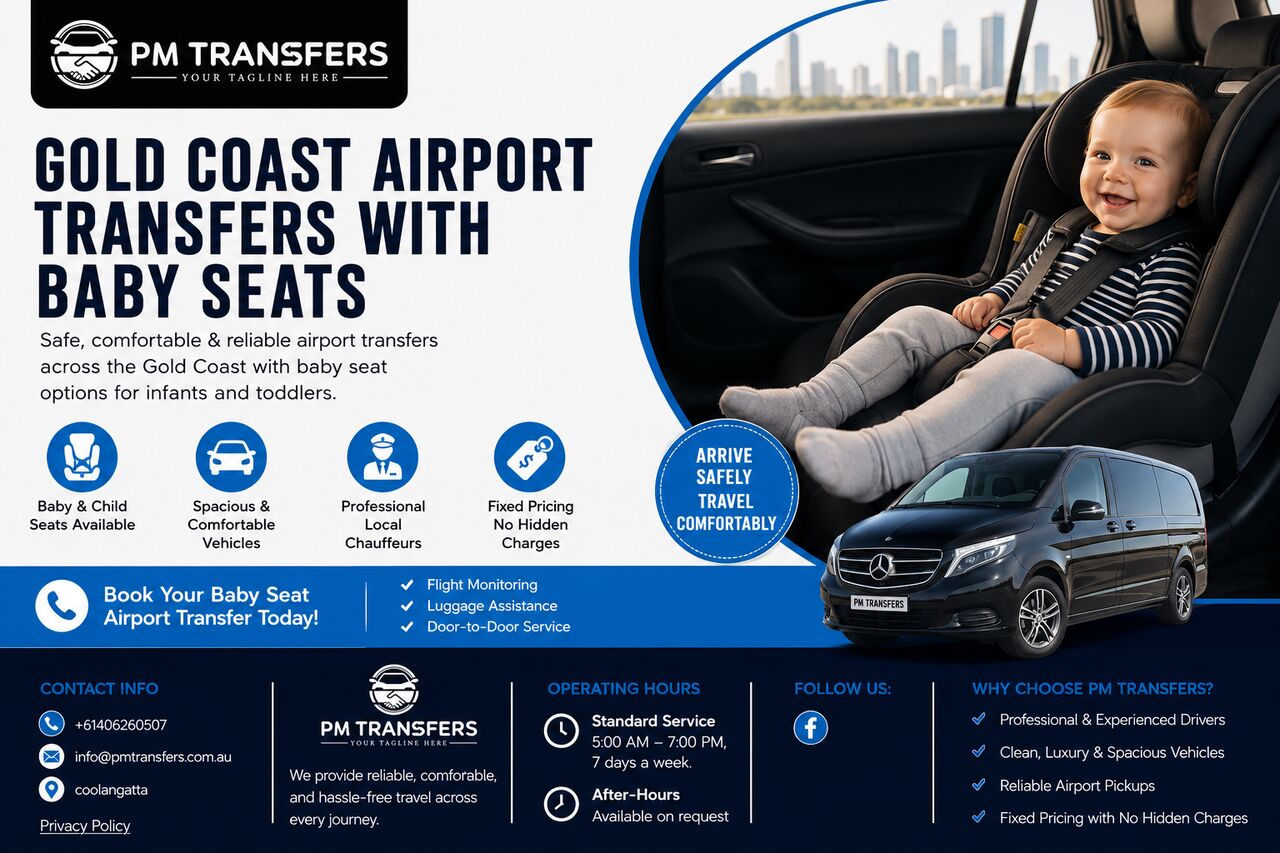 Brisbane, Travel, Comfortable Gold Coast Airport Transfers With Baby Seats For Families