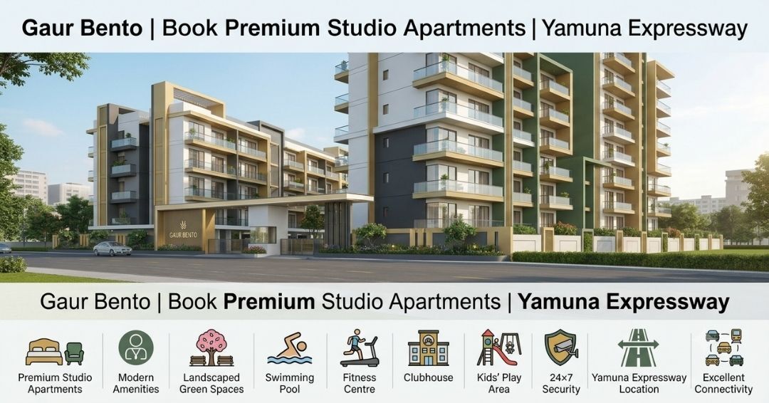 Greater Noida, Apartments, Flats, Houses & Villas, Gaur Bento | Book Premium Studio Apartments | Yamuna Expressway