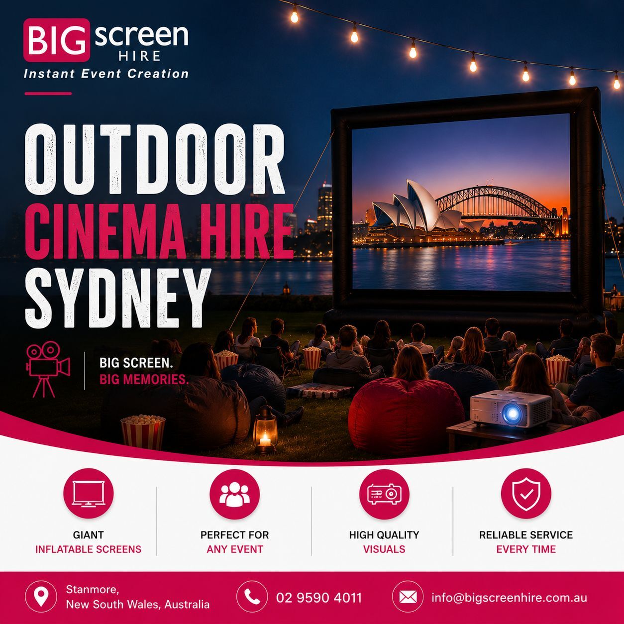 Sydney, Equipment Rental, Outdoor Cinema Hire Sydney For Backyard Movie Nights And Events