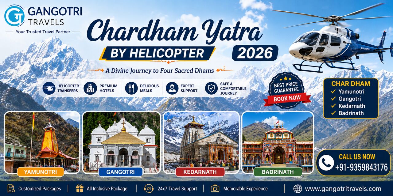 Mumbai, Travel, Chardham Yatra By Helicopter 2026 &ndash; Book 4 Dham Helicopter Tour With Gangotri Travels