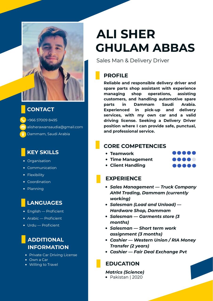 Jeddah, Job Seekers, 🚗 Looking For A Delivery Or Pick & Drop Driver Job Dammam, Jeddah, Riyadh