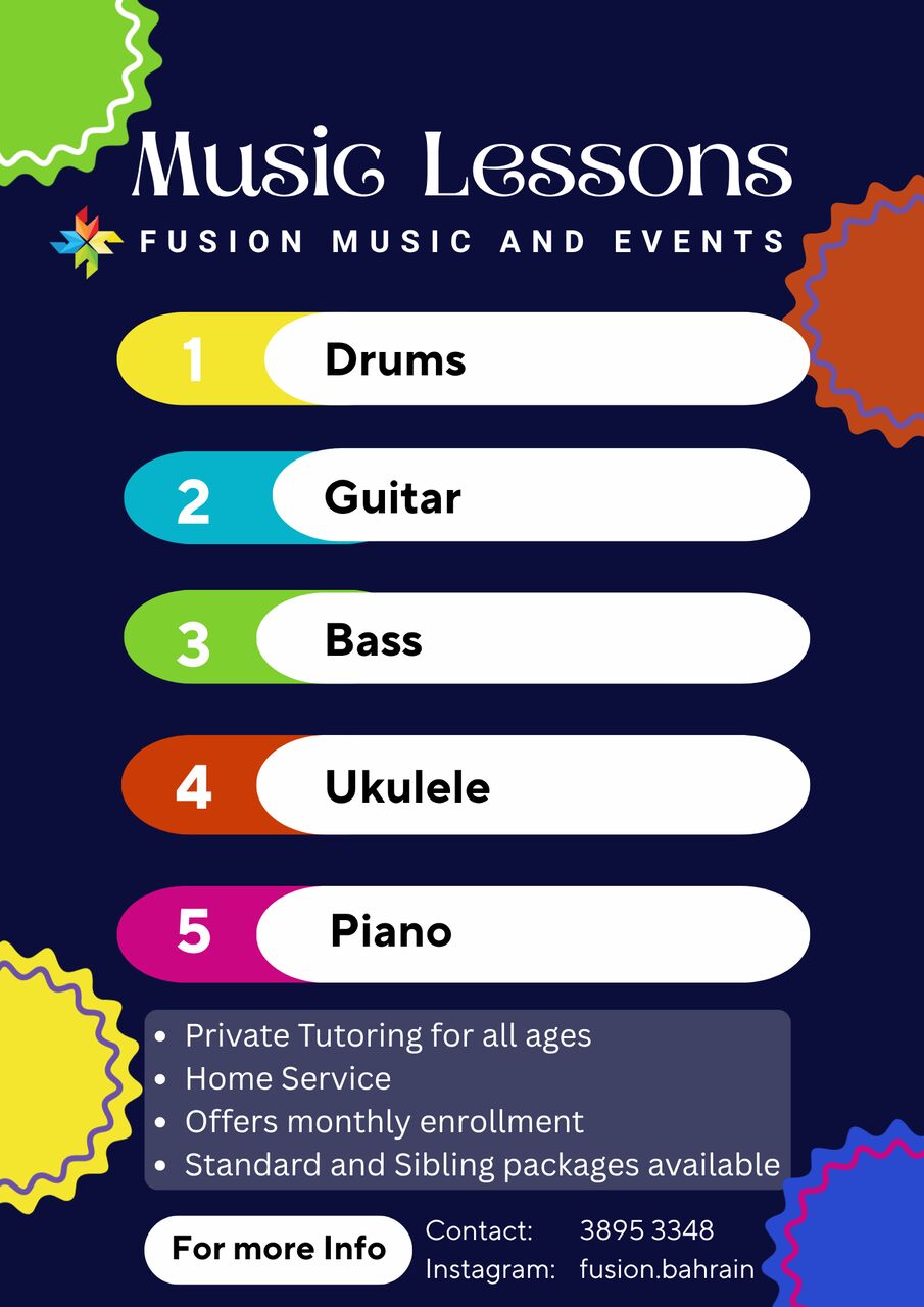 Manama, Training, MUSIC LESSONS