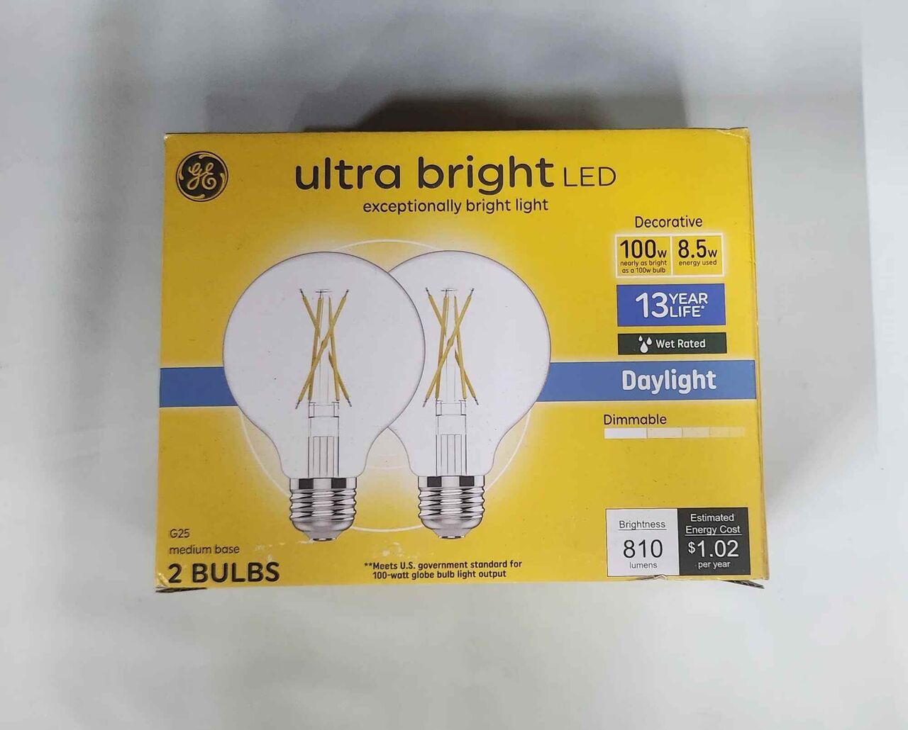 New York, Electronics, USD 46,  LED Light Bulbs 100 Watt Equivalent, A19 & G25 Shapes