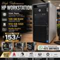 BHD 153,  HP Workstation Intel Xeon Double Processor 128GB RAM & 512GB SSD+2TB HDD 4GB Graphics Card