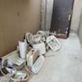 Old Bathroom Appliances. 2 Wooden Doors