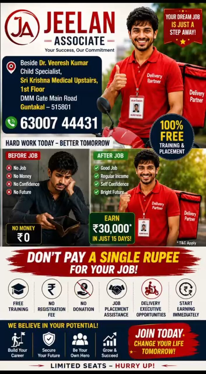 Kurnool, Jobs, Delivery Executive & HR , Team Leader , Business Development Executive