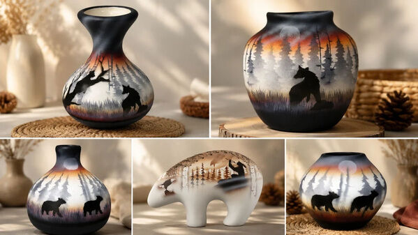 New York, Business, Bear Themed Pottery: Handcrafted Decor & Unique Bear Vases &ndash; CMPottery