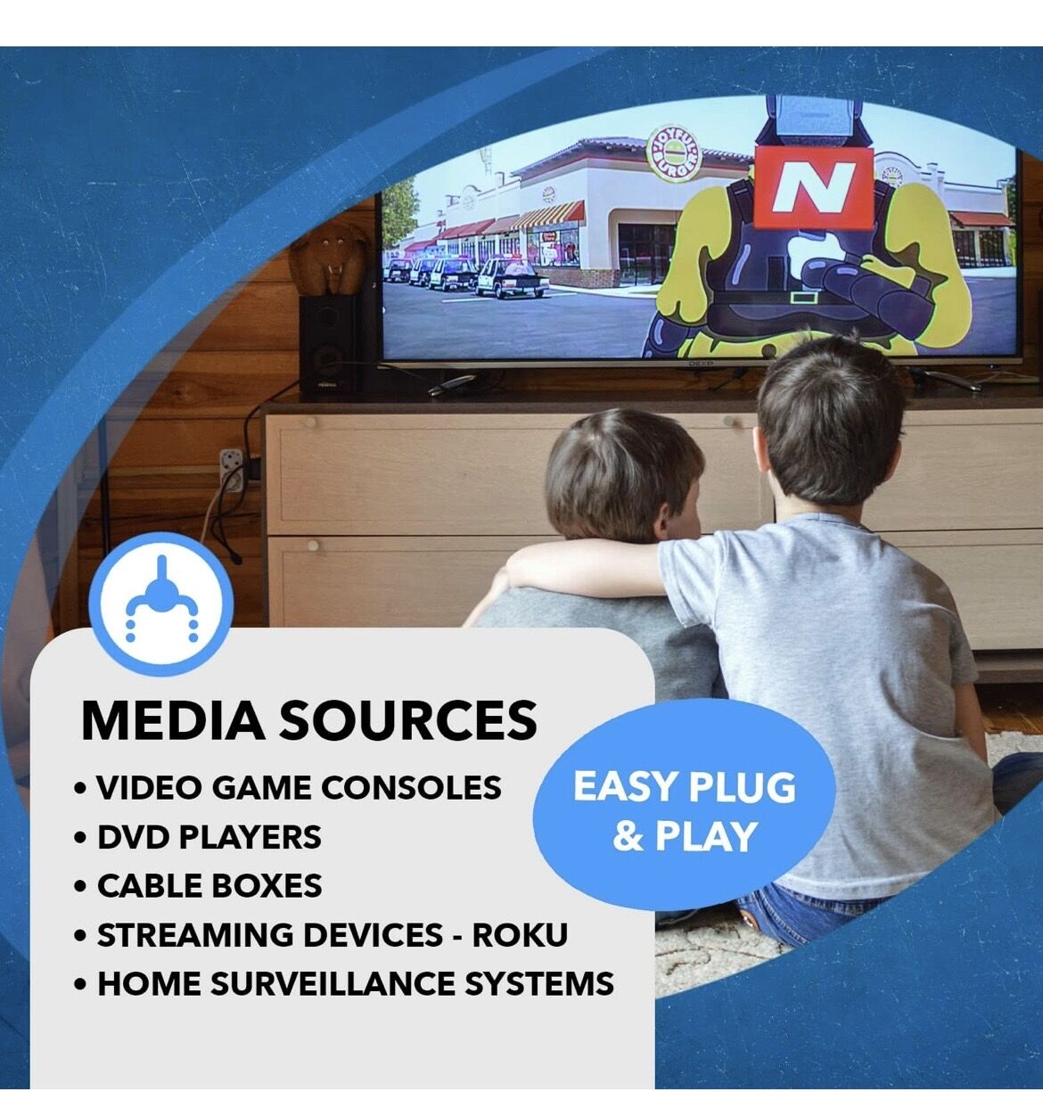 Manama, Electronics, BHD 65,  OREI 4K@60Hz 4×2 HDMI 2.0 Matrix With Audio Extraction
