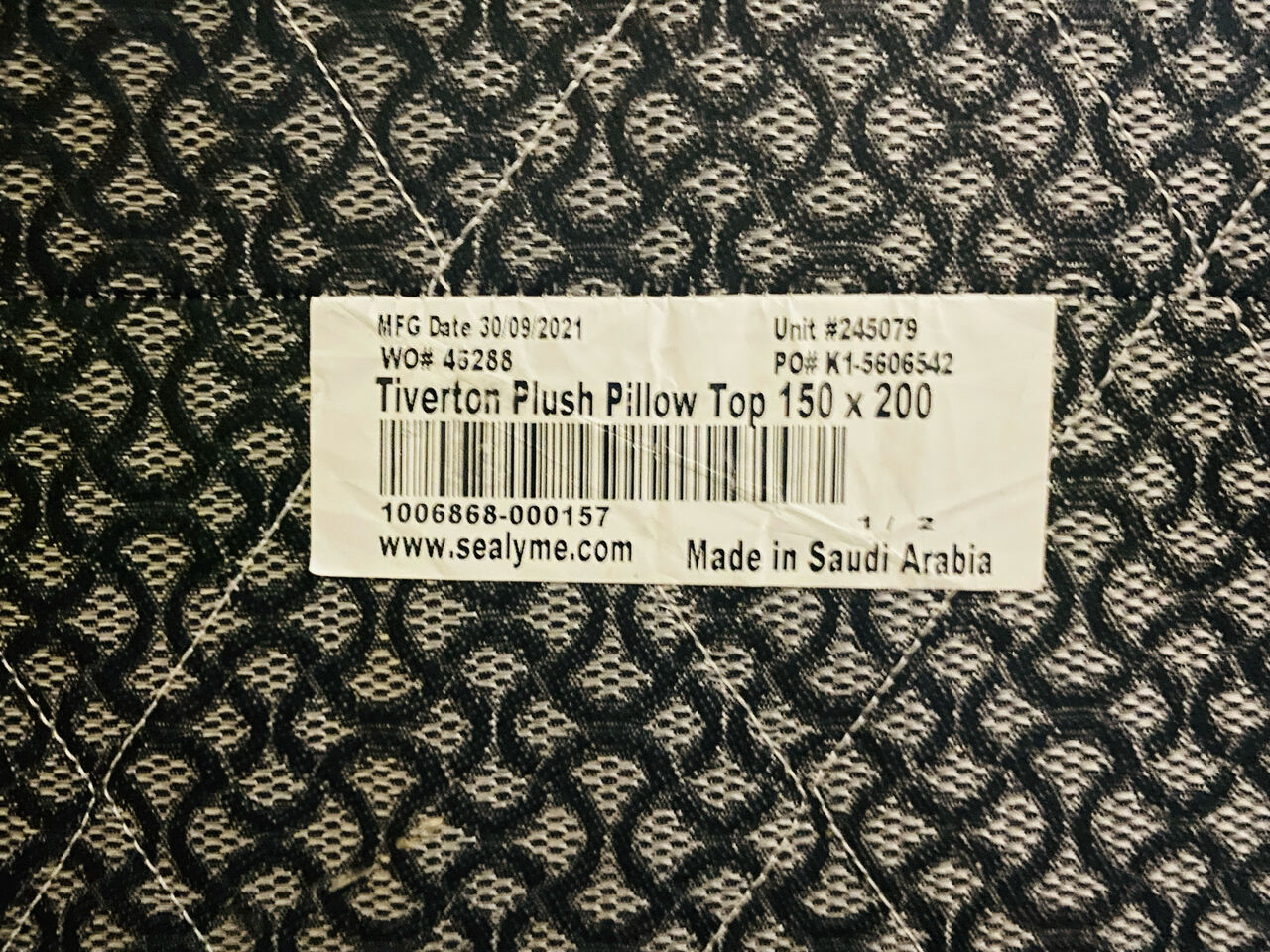 Khobar, Household Items, SAR 480,  BED - Tiverton Plush Pillow Top 150 X 200