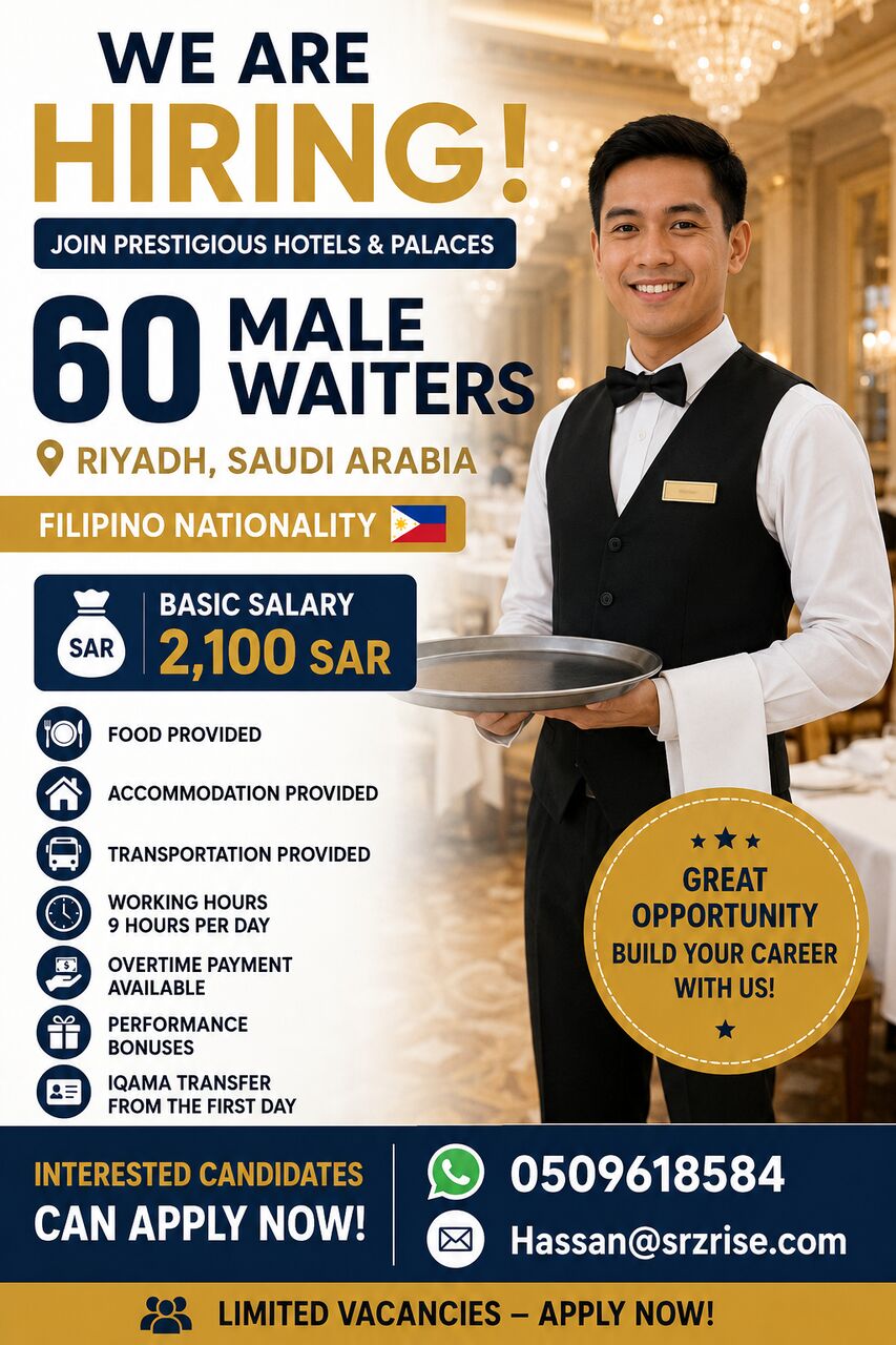 Riyadh, Jobs, Filipino Waiters