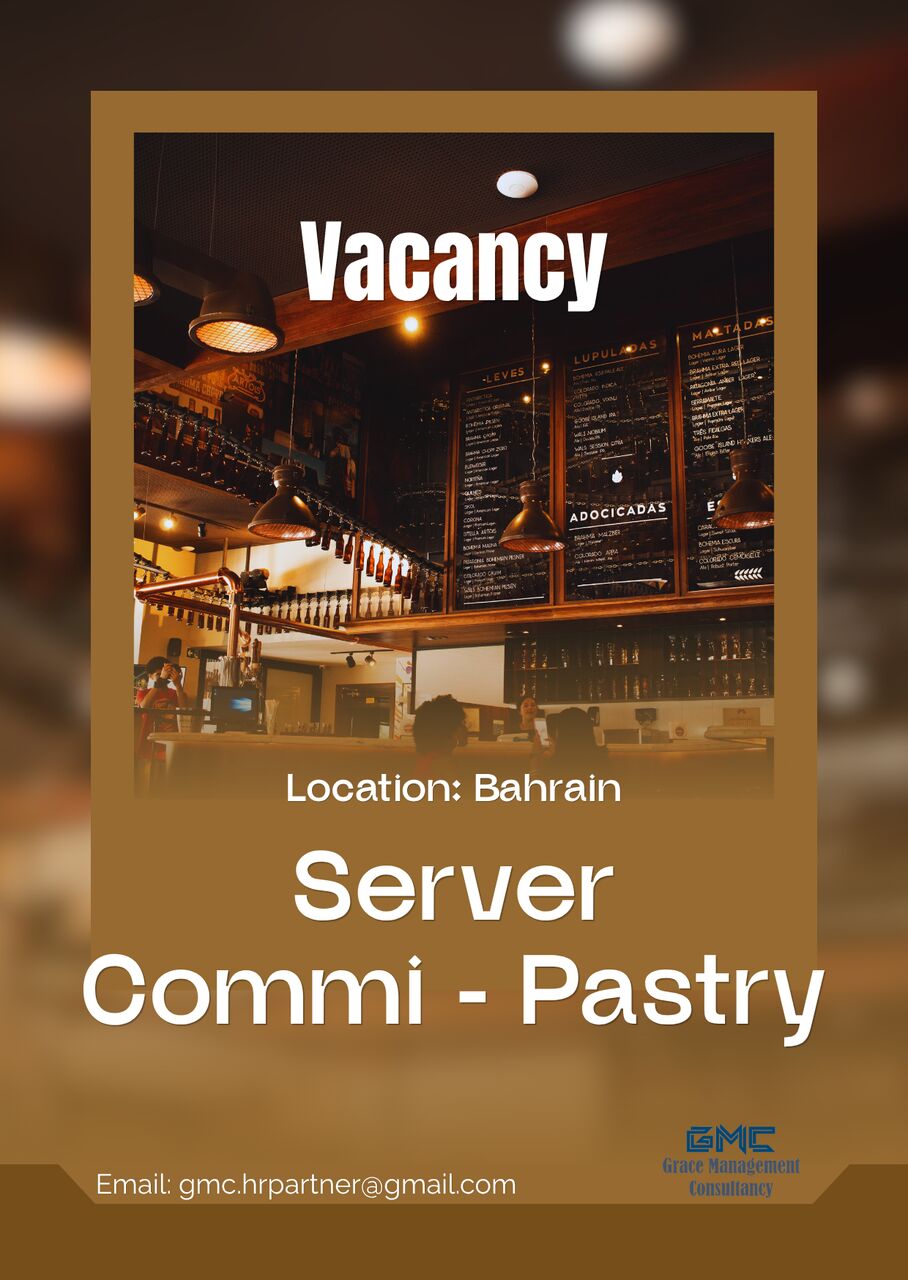 Manama, Jobs, Commi - Pastry