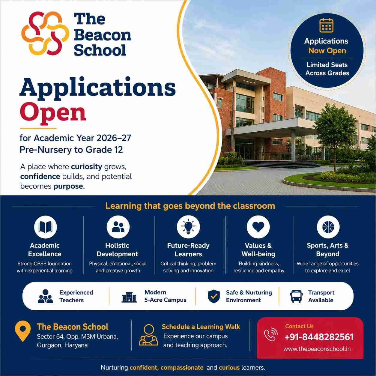 Gurgaon, Education, Admissions For 2026&ndash;27 Now Open | The Beacon School, Gurgaon