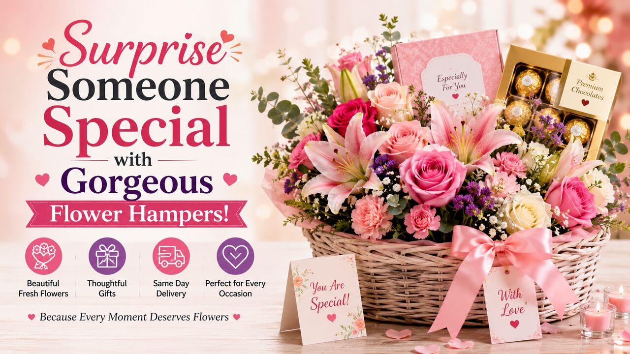 Mumbai, Delivery, Surprise Someone Special With Gorgeous Flower Hampers!