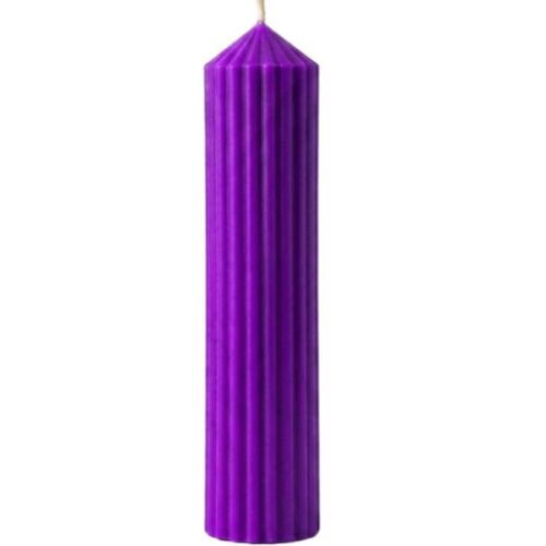 Noida, Household, Ribbed Tall Pillar Candle For Elegant Decor | Derben Clove