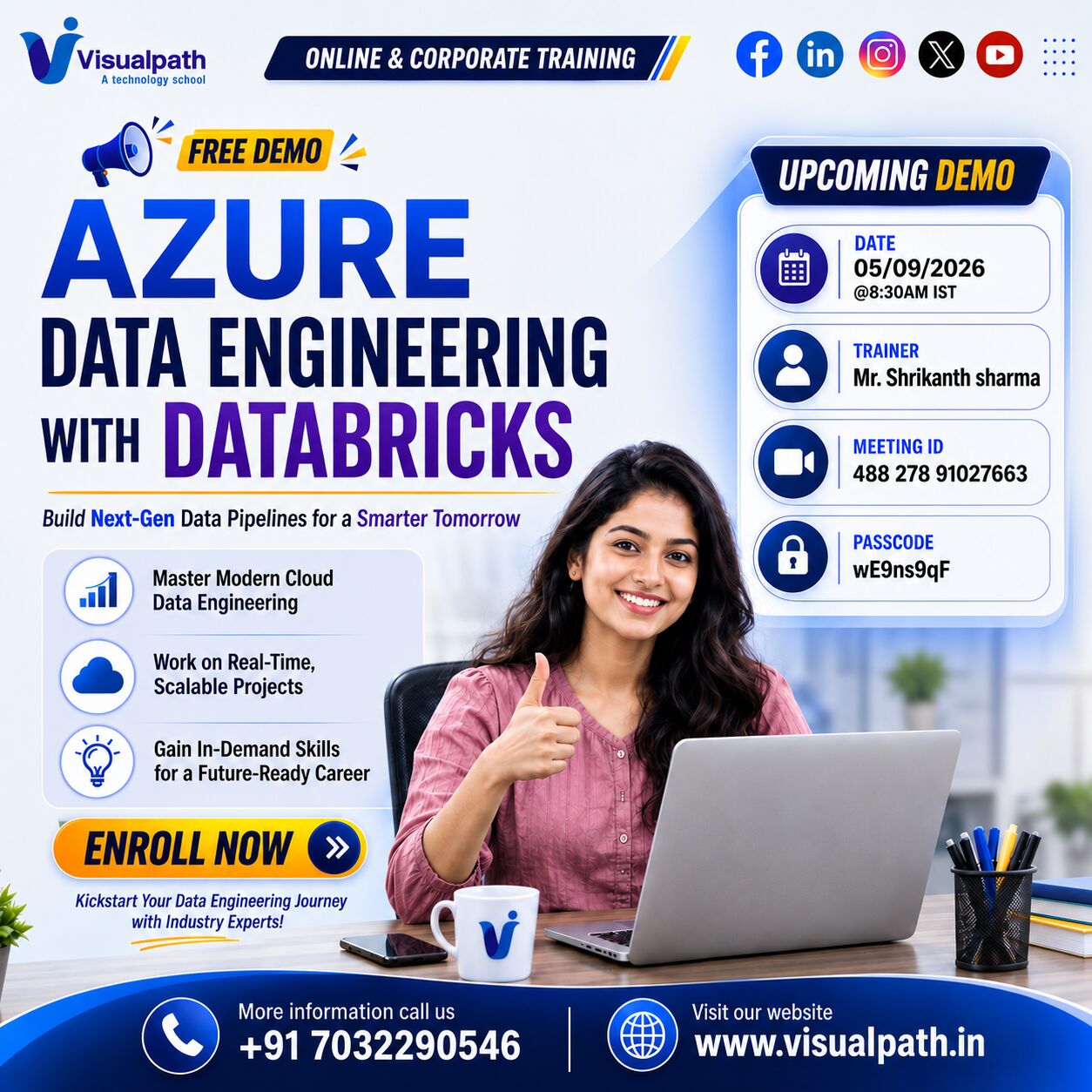 Hyderabad, Education, Azure Data Engineering & Databricks Free Demo By Experts