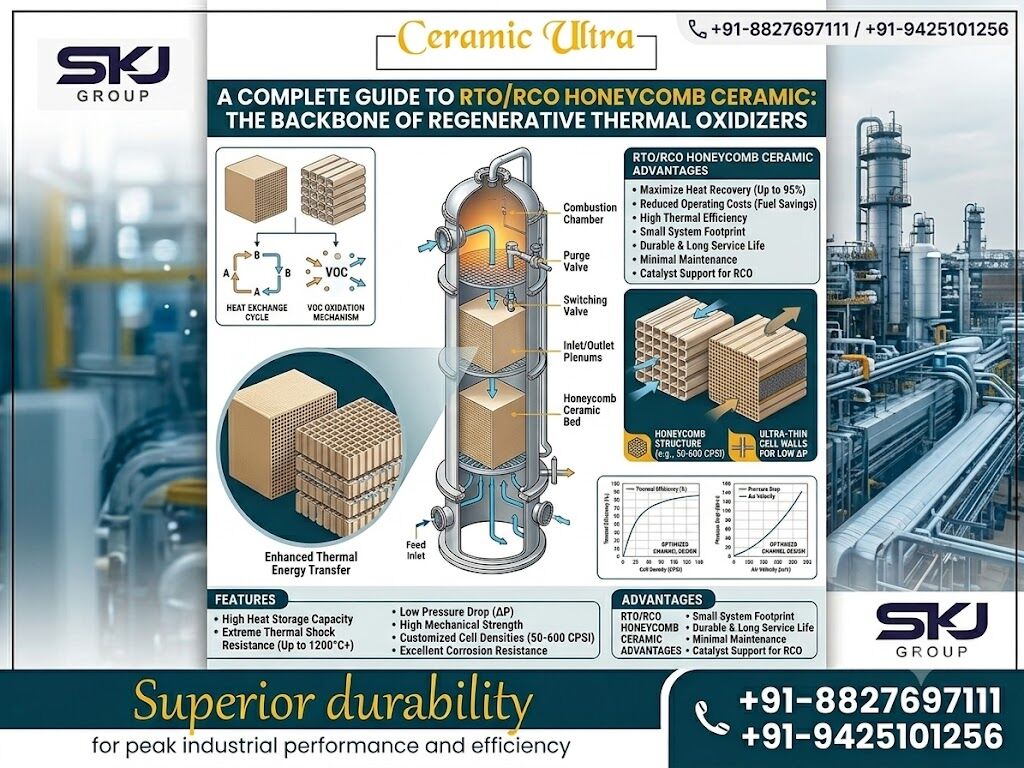 Bhopal, Construction, RTO/RCO Honeycomb Ceramic Media For Industrial Emission Control Systems