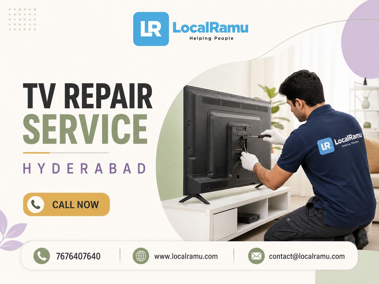 Hyderabad, Appliance Repair, Expert TV Repair And Installation Across Hyderabad With LocalRamu