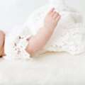 USD 85,  White Baby Girl Christening Gown, Infant Lace Baptism Dress, Boho Blessing Day Outfit
