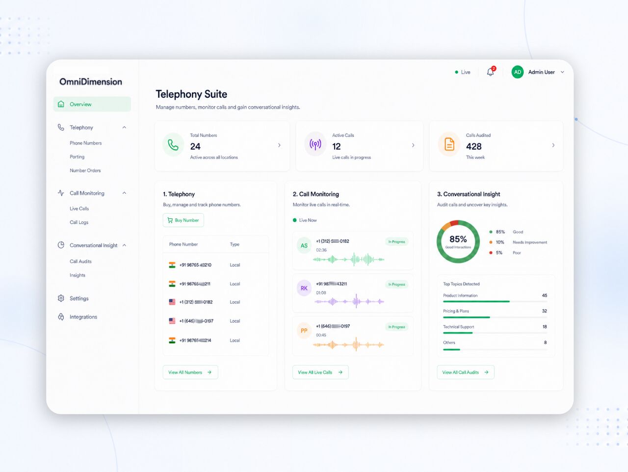 New York, Software Development, AI Calling Agent For Sales And Customer Support | OmniDimension