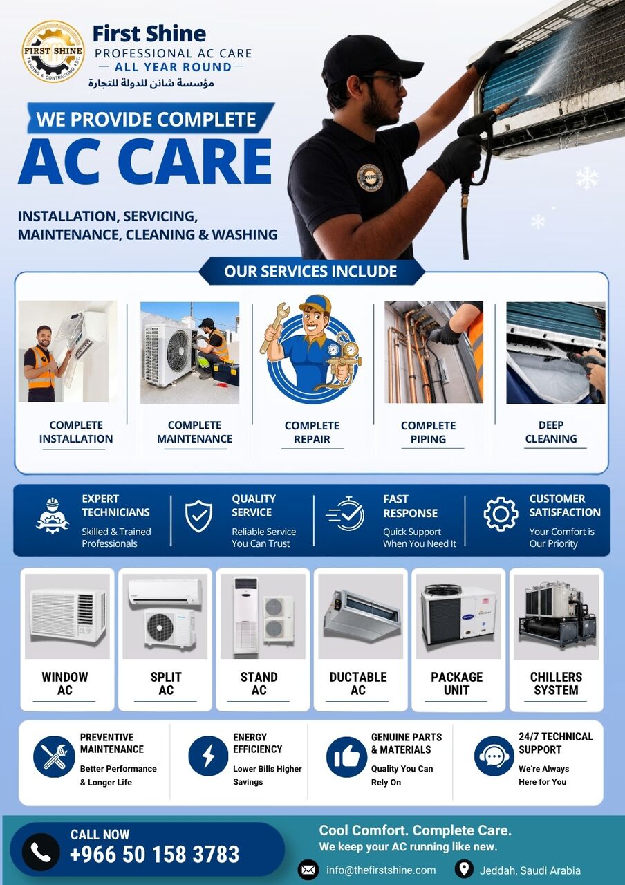 Jeddah, Air Conditioning, Air Conditioner Maintenance And Service
