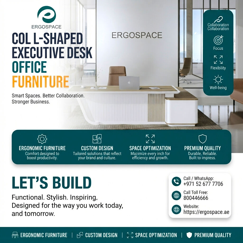 Dubai, Furniture, AED 8000,  Col L-Shaped Executive Desk