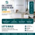 AED 8000,  Col L-Shaped Executive Desk